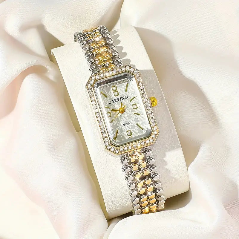 Vintage Two-Tone Crystal Watch