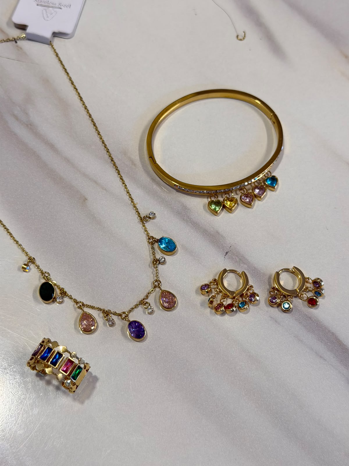 Multi Gemstone Set (adjustable Ring)