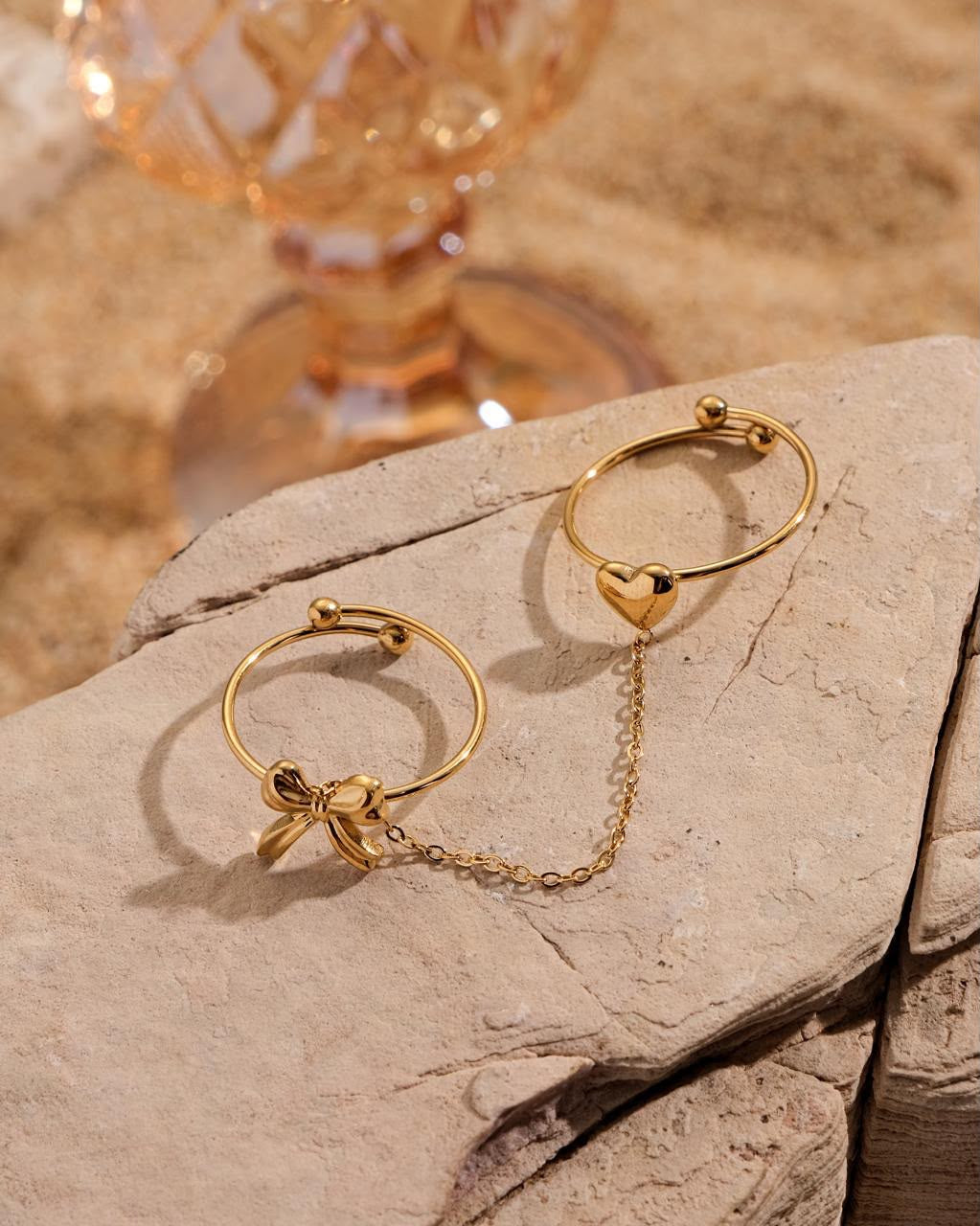 Double Ring Bow/Heart