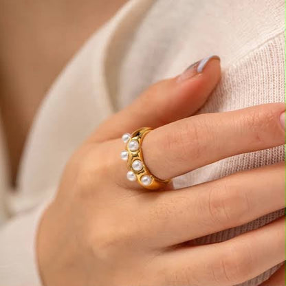Pearl Chunky Ring (adjustable)