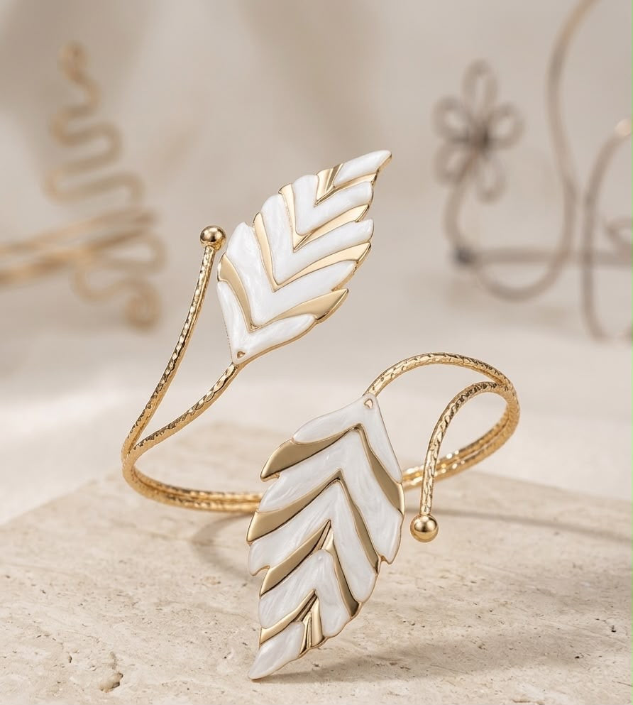 White Leaf ArmCuff
