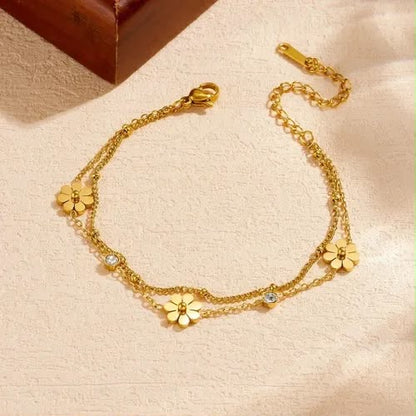 Daisy Layered Bracelet