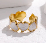White heart ring
