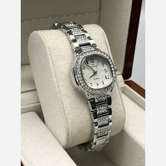 Silver Crystal  Watch