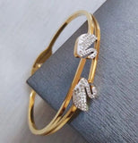 White Double Swan Bracelet
