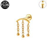 18k Helix/Tragus Dangle Earring