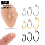 New  one stone nose ring