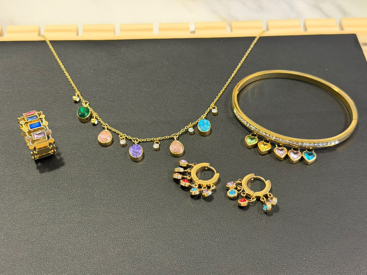 Multi Gemstone Set (adjustable Ring)