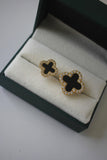 Clover double stone ring
