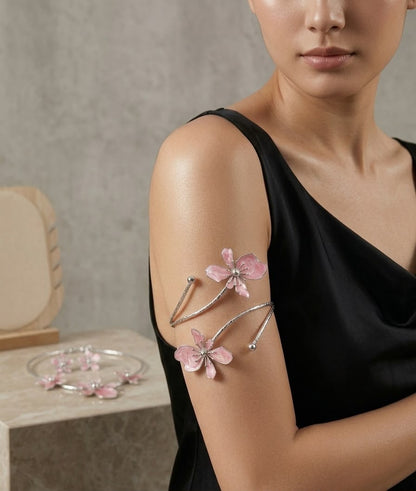 Flower Silver ArmCuff