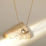 Square shell necklace