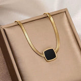 Snake square  necklace
