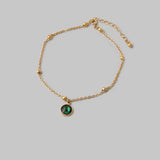 Green emerald anklet