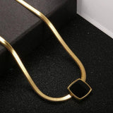 Snake square  necklace
