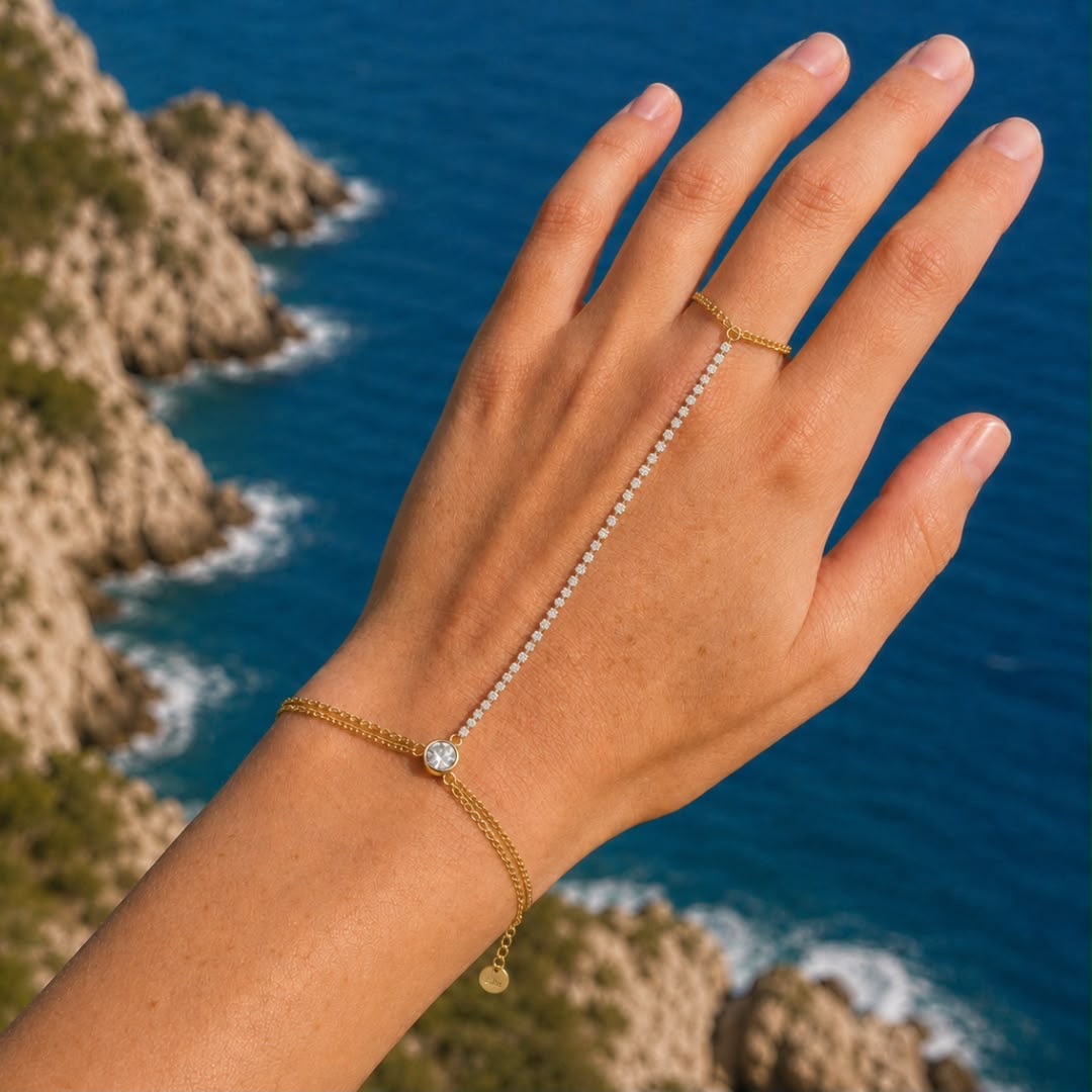 Hand Chain Stoned