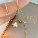 Square shell necklace
