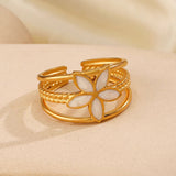 White adjustable ring