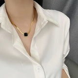 Snake square  necklace