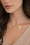 Flower stone necklace