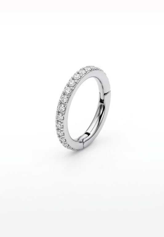Silver stone NoseRing
