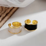 Gold ring black & white