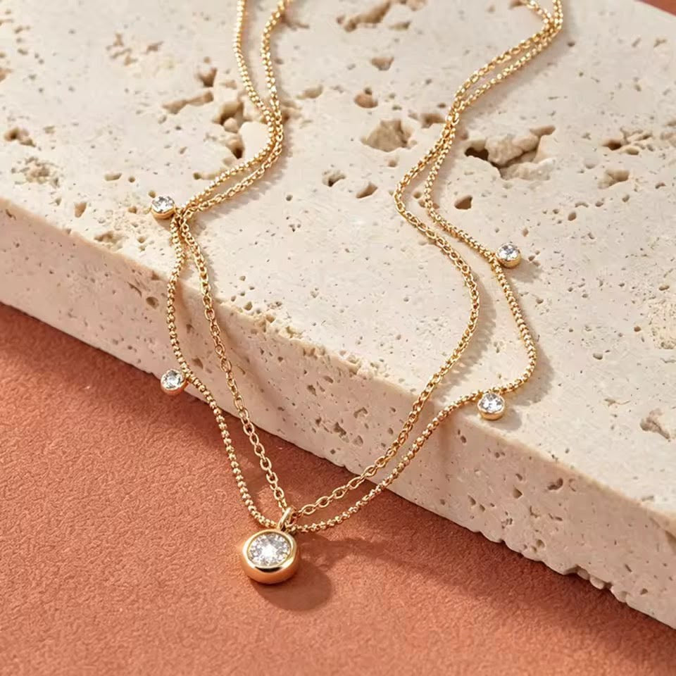 Layered Stone Necklace