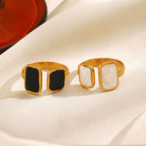Black & white ring adjustable