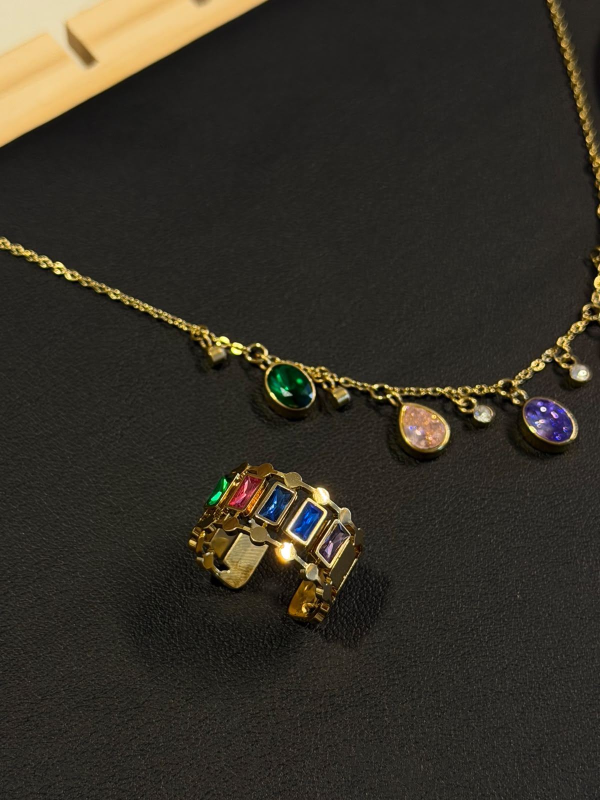Multi Gemstone Set (adjustable Ring)