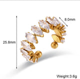 New luxury marquise zircon ring