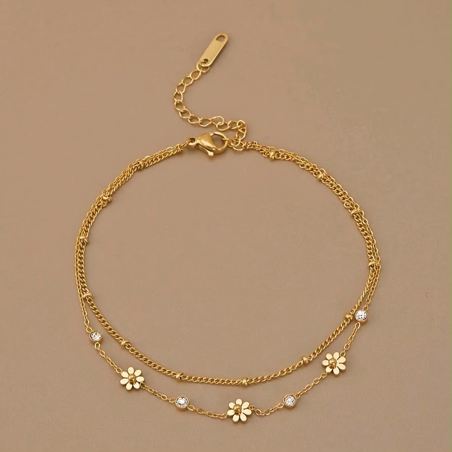 Daisy Layered Bracelet