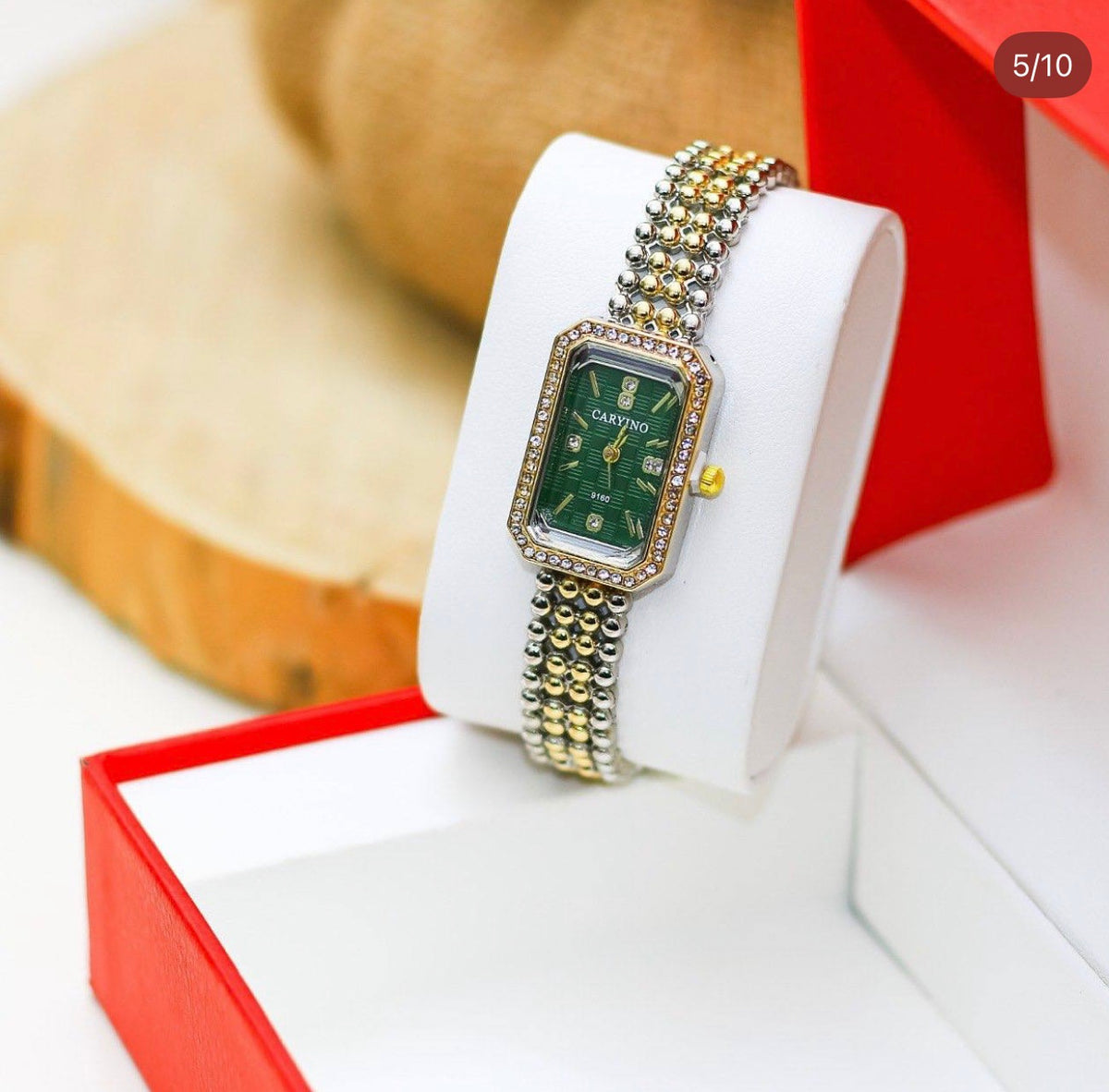 Vintage Two-Tone Crystal Watch