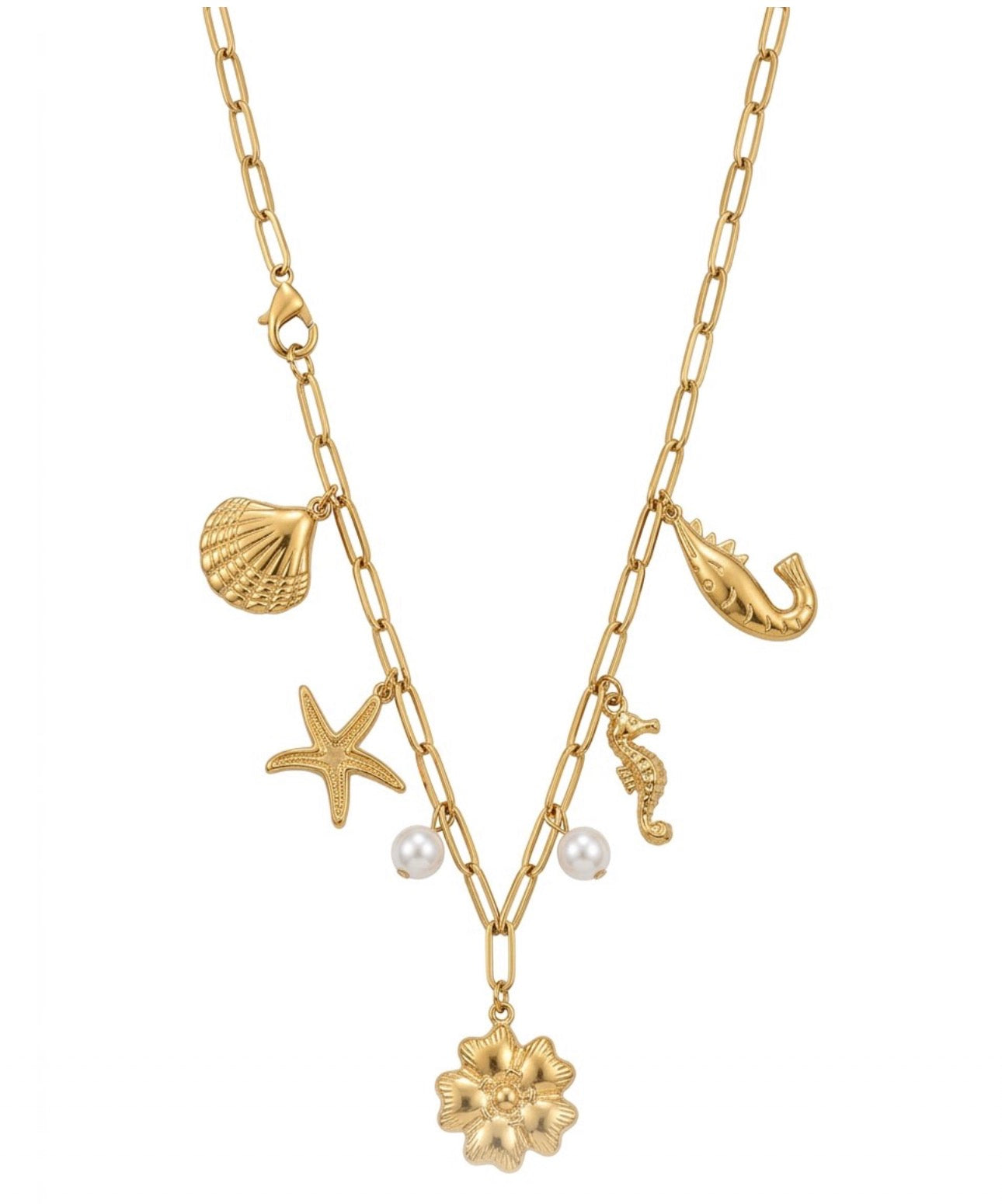 Crab charms necklace