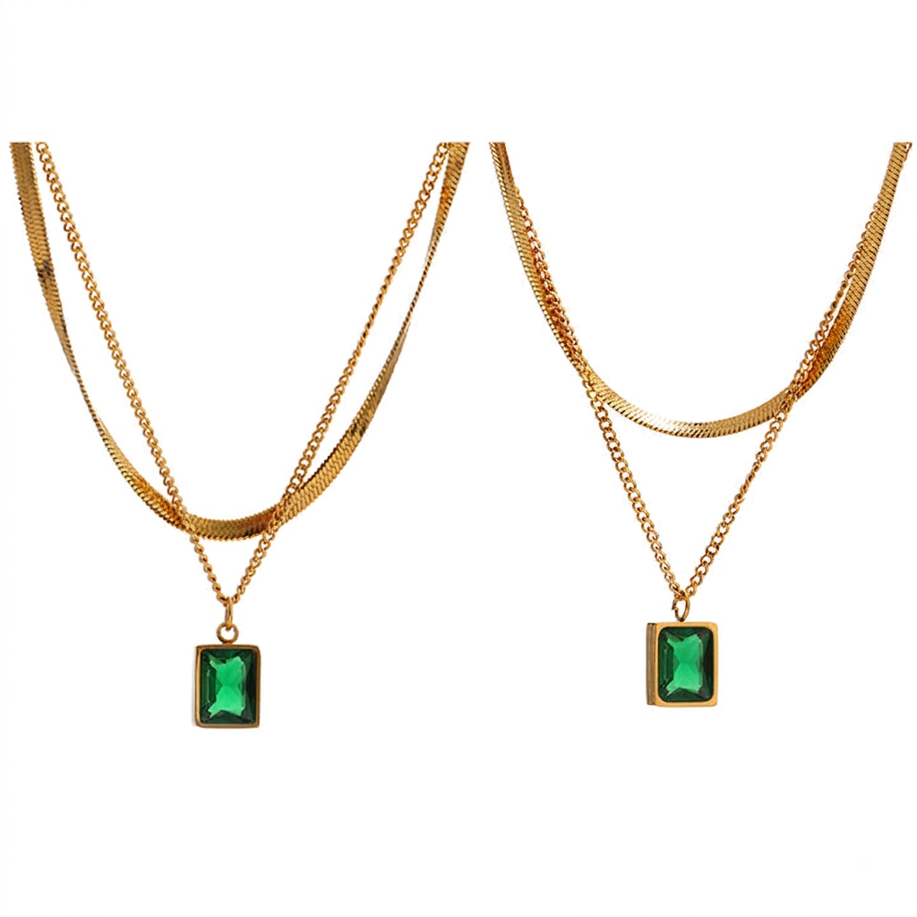 Emerald Layered Necklace