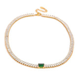 Green Tennis Necklace