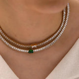 Green Tennis Necklace