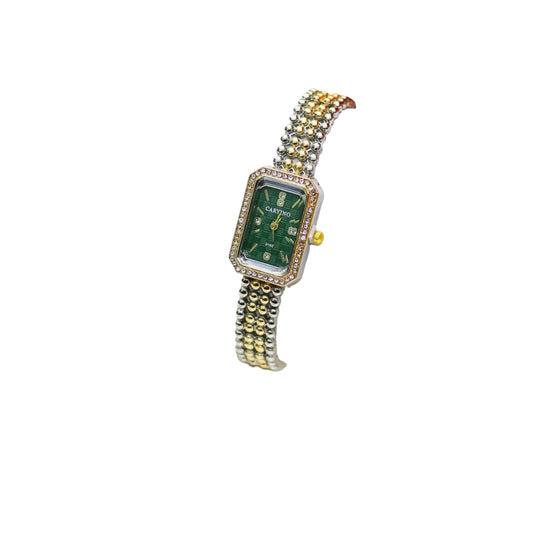 Vintage Two-Tone Crystal Watch