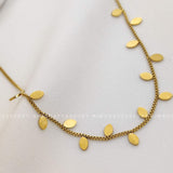 Leaf flower necklace