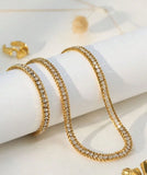 Luster necklace and breclate