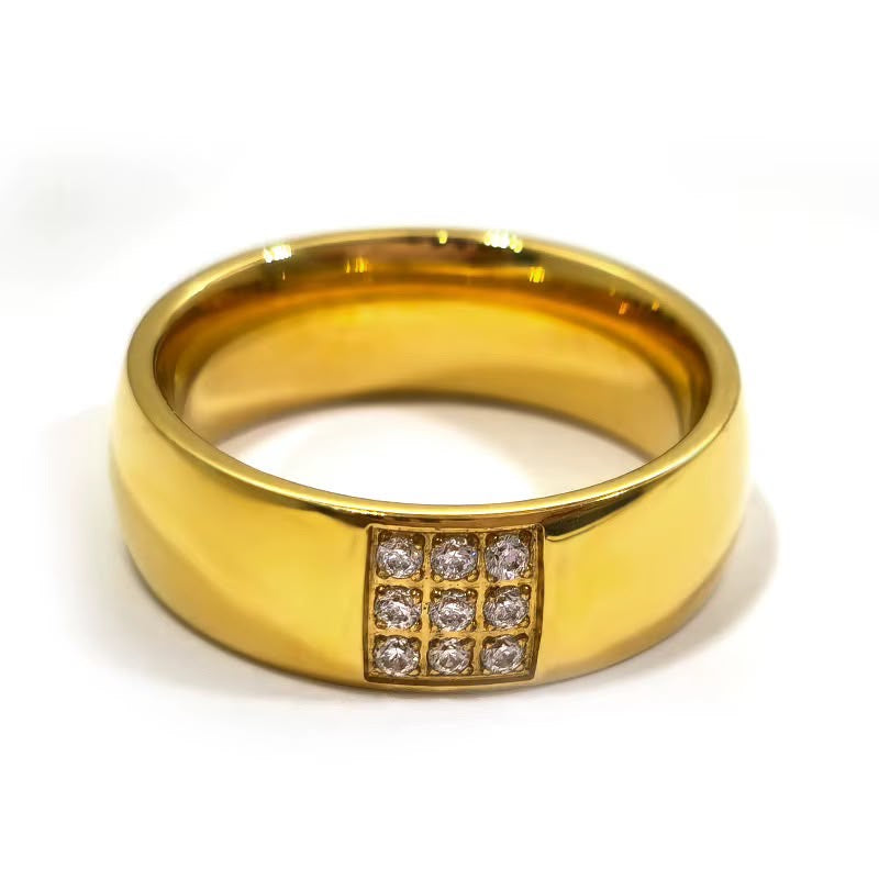 Satinless Stoned Ring