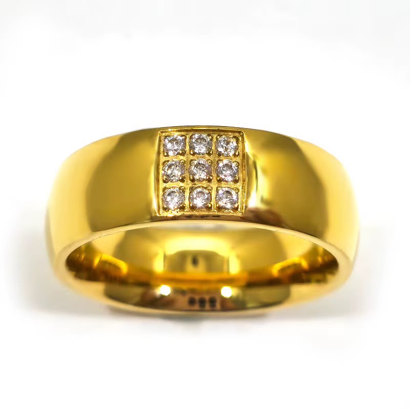 Satinless Stoned Ring