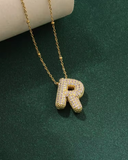 Stylish stone letter necklace