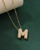 Stylish stone letter necklace