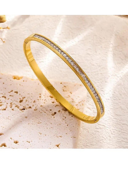 Crystal stone cuff