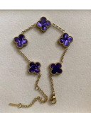 Different color clover bracelet