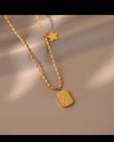 Gold bar necklace