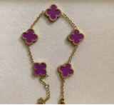 Different color clover bracelet