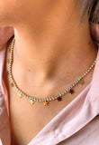 Stone star necklace
