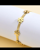 Flower snake chain bracelet