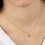Pink mini heart necklace