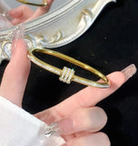 Studded Lock Cubic 
Zirconia handcuff